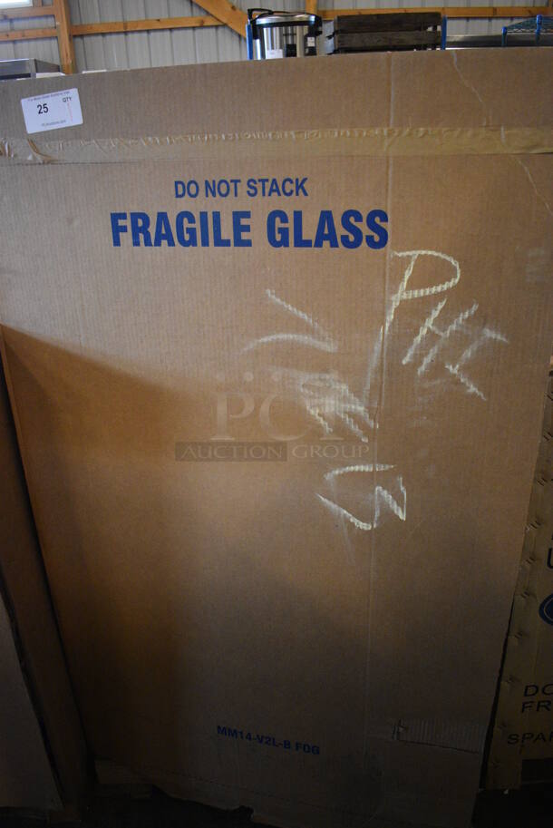 BRAND NEW! Frigoglass Model MM14-V2L-B-FOG Metal Commercial 2 Door Reach In Cooler Merchandiser w/ Poly Coated Racks. 115 Volts, 1 Phase. 36x25x67. Tested and Working! - Image 7 of 7