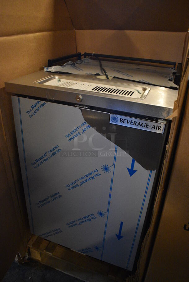 BRAND NEW! Beverage Air Model BM23HC-S-32-JC Stainless Steel Commercial Direct Draw Kegerator on Commercial Casters. Comes w/ Beer Tower! 115 Volts, 1 Phase. 25x27x38. Tested and Working! - Image 2 of 7