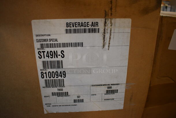 BRAND NEW! Beverage Air Model ST49N Stainless Steel Commercial Milk Chest Cooler on Commercial Casters. 115 Volts, 1 Phase. 49x31x40. Tested and Working! - Image 8 of 9
