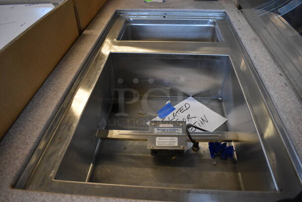 Metal Commercial Refrigerated Table w/ Sneeze Guard and Tray Slide on Commercial Casters. 60x44x55. Tested and Working! - Image 8 of 8