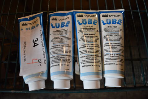 4 Taylor Food Safe Lubricant Bottles. 7". 4 Times Your Bid!