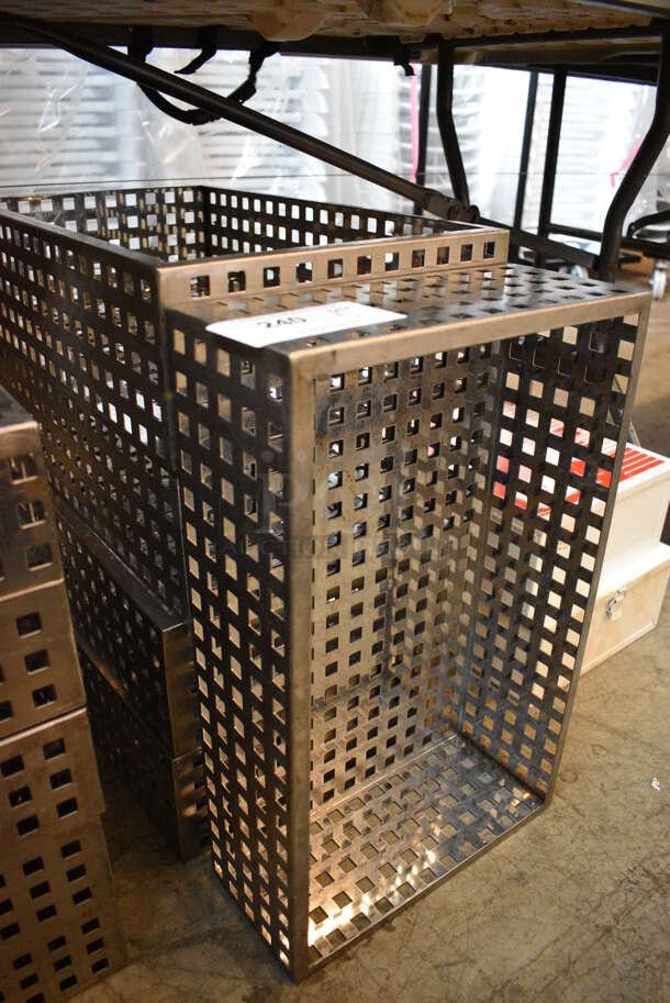 5 Metal Perforated Bins. 12x19x4. 5 Times Your Bid!