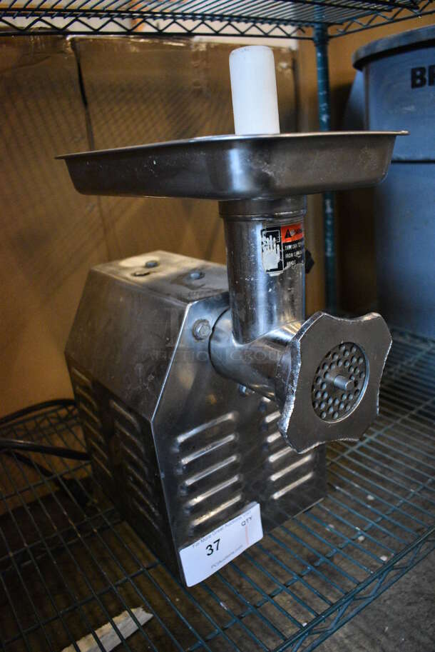 Model BR001N Stainless Steel Commercial Countertop Meat Grinder w/ Tray and Pusher. 110 Volts, 1 Phase. 9x16x17. Tested and Does Not Power On - Image 3 of 5