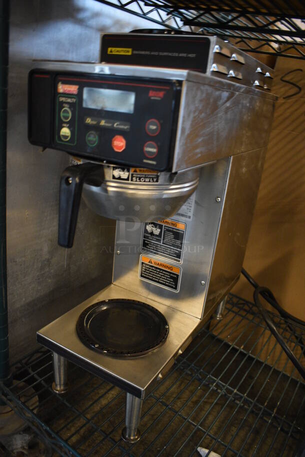 NICE! 2013 Bunn Model AXIOM-35-2 Stainless Steel Commercial Countertop 2 Burner Coffee Machine w/ Metal Brew Basket. 120/208-240 Volts, 1 Phase. 8x18x24 - Image 2 of 5