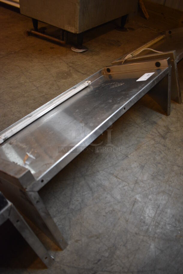 Stainless Steel Shelf w/ Wall Mount Brackets. 36x16x12 - Image 2 of 3