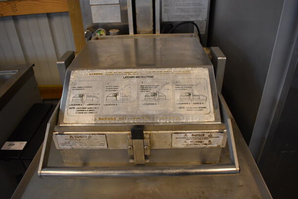 GORGEOUS! Henny Penny Model PFG-690 Stainless Steel Commercial Floor Style Natural Gas Powered Pressure Fryer w/ Filtration System on Commercial Casters. 100,000 BTU. 25x41x63 - Image 5 of 9