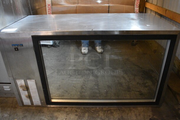 NICE! Silver King Model SKDC48 Stainless Steel Commercial Countertop Cooler Merchandiser w/ 2 Rear Sliding Doors. 115 Volts, 1 Phase. 48x23x26. Tested and Working! - Image 1 of 7