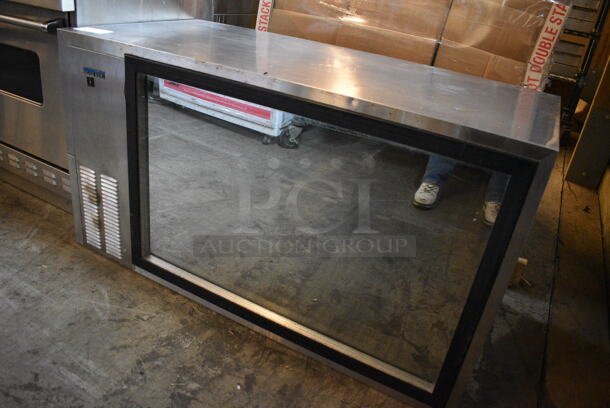 NICE! Silver King Model SKDC48 Stainless Steel Commercial Countertop Cooler Merchandiser w/ 2 Rear Sliding Doors. 115 Volts, 1 Phase. 48x23x26. Tested and Working! - Image 2 of 7