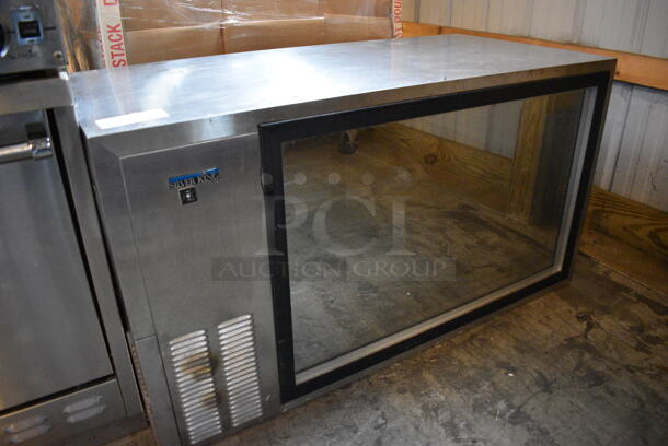 NICE! Silver King Model SKDC48 Stainless Steel Commercial Countertop Cooler Merchandiser w/ 2 Rear Sliding Doors. 115 Volts, 1 Phase. 48x23x26. Tested and Working! - Image 3 of 7
