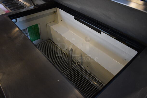 GREAT! True Model QA-48-18M-B Stainless Steel Commercial Sandwich Salad Prep Table Bain Marie Mega Top on Commercial Casters. 115 Volts, 1 Phase. 48x34x46. Tested and Powers On But Does Not Get Cold - Image 4 of 7