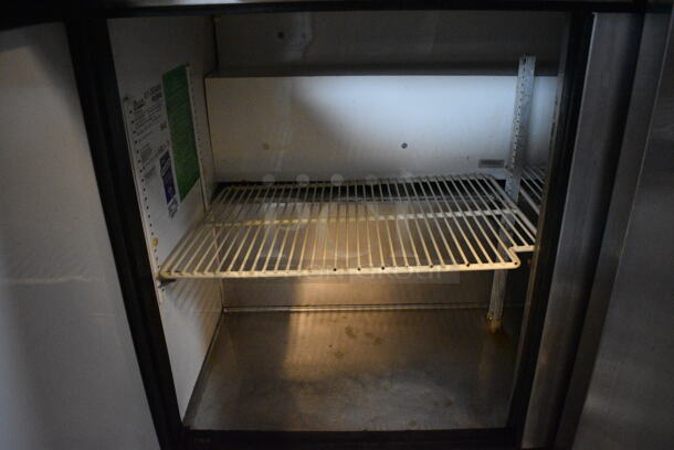 GREAT! True Model QA-48-18M-B Stainless Steel Commercial Sandwich Salad Prep Table Bain Marie Mega Top on Commercial Casters. 115 Volts, 1 Phase. 48x34x46. Tested and Powers On But Does Not Get Cold - Image 7 of 7