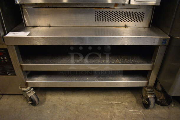 Stainless Steel Commercial Equipment Stand w/ 2 Undershelves on Commercial Casters. 30x30x17.5