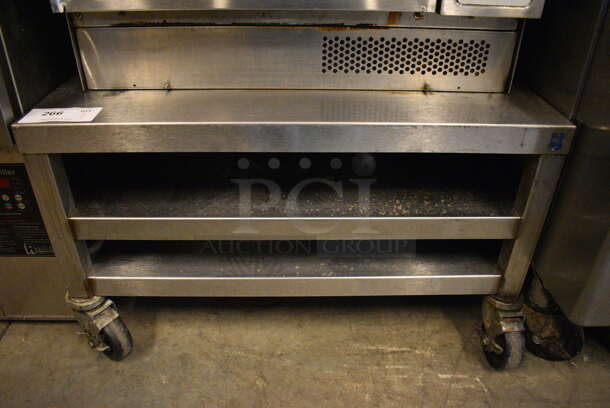 Stainless Steel Commercial Equipment Stand w/ 2 Undershelves on Commercial Casters. 30x30x17.5 - Image 1 of 3
