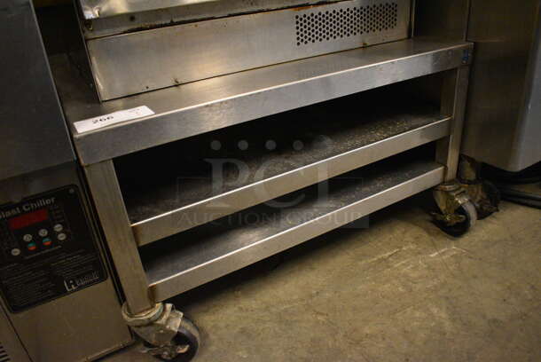 Stainless Steel Commercial Equipment Stand w/ 2 Undershelves on Commercial Casters. 30x30x17.5 - Image 3 of 3