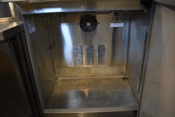 GREAT! Silver King Model SKF2A Stainless Steel Commercial Cooler w/ Bar Topping Rail, 5 Drop Ins w/ Pumps, 4 Drop In Bins and Cutting Board. 115 Volts, 1 Phase. 27x32x44. Tested and Powers On But Does Not Get Cold - Image 5 of 6