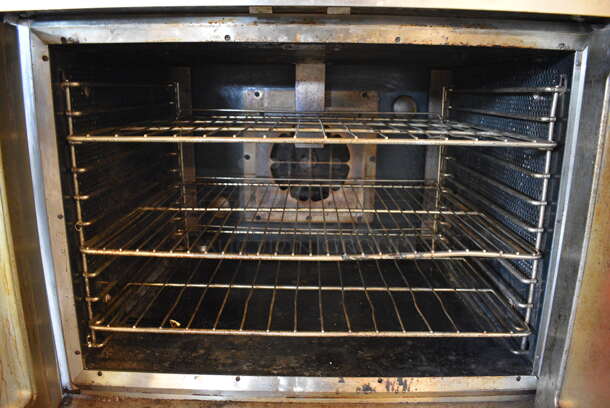 2 BEAUTIFUL! Vulcan ENERGY STAR Stainless Steel Commercial Gas Powered Full Size Convection Ovens w/ View Through Doors, Metal Oven Racks and Thermostatic Controls. 40x40x70. 2 Times Your Bid! - Image 6 of 9