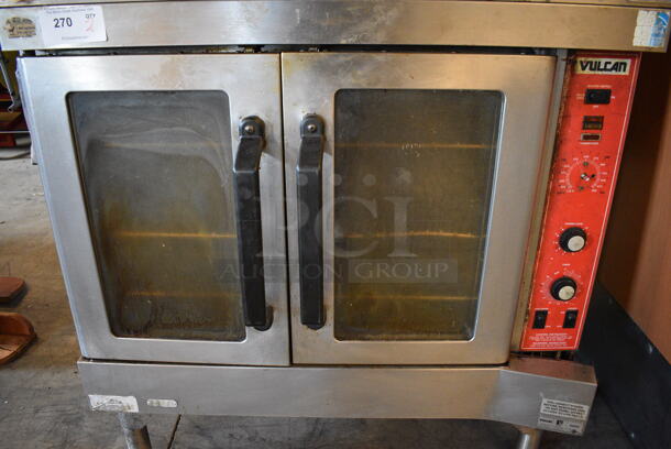 2 BEAUTIFUL! Vulcan ENERGY STAR Stainless Steel Commercial Gas Powered Full Size Convection Ovens w/ View Through Doors, Metal Oven Racks and Thermostatic Controls. 40x40x70. 2 Times Your Bid! - Image 7 of 9
