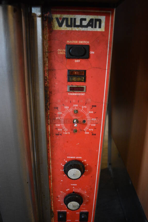 2 BEAUTIFUL! Vulcan ENERGY STAR Stainless Steel Commercial Gas Powered Full Size Convection Ovens w/ View Through Doors, Metal Oven Racks and Thermostatic Controls. 40x40x70. 2 Times Your Bid! - Image 8 of 9