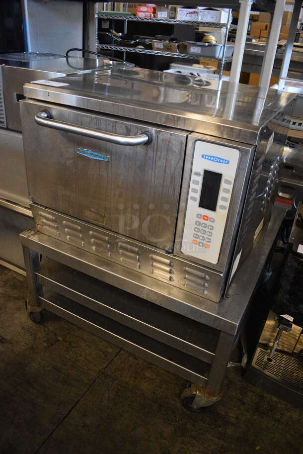 FANTASTIC! Turbochef Model NGC Stainless Steel Commercial Countertop Electric Powered Rapid Cook Oven on Stainless Steel Commercial Equipment Stand w/ Commercial Casters. 208/240 Volts, 1 Phase. 24x26x19 - Image 2 of 9