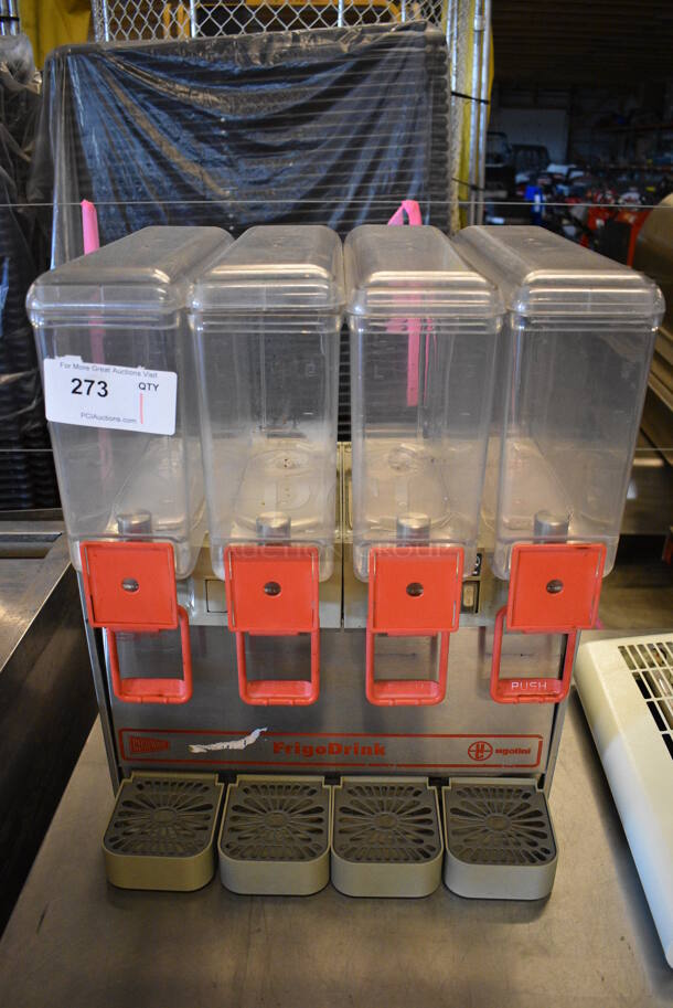 WOW! Ugolini Model Arctic Compact 8/4 UL Stainless Steel Commercial Countertop 4 Hopper Slushie Machine w/ Drip Trays. 115 Volts, 1 Phase. 19.5x16x24. Tested and Working! - Image 1 of 5