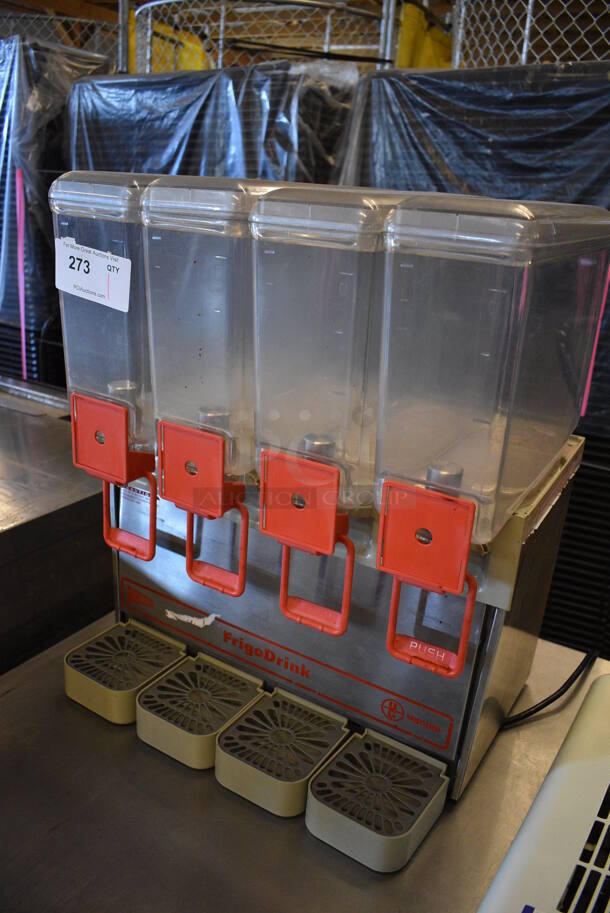 WOW! Ugolini Model Arctic Compact 8/4 UL Stainless Steel Commercial Countertop 4 Hopper Slushie Machine w/ Drip Trays. 115 Volts, 1 Phase. 19.5x16x24. Tested and Working! - Image 2 of 5