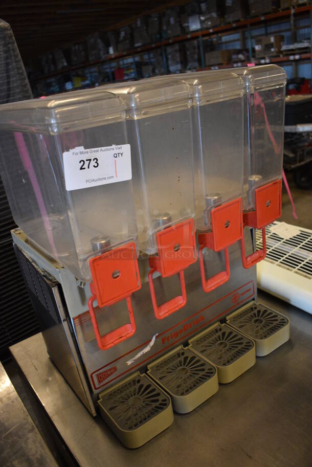 WOW! Ugolini Model Arctic Compact 8/4 UL Stainless Steel Commercial Countertop 4 Hopper Slushie Machine w/ Drip Trays. 115 Volts, 1 Phase. 19.5x16x24. Tested and Working! - Image 3 of 5