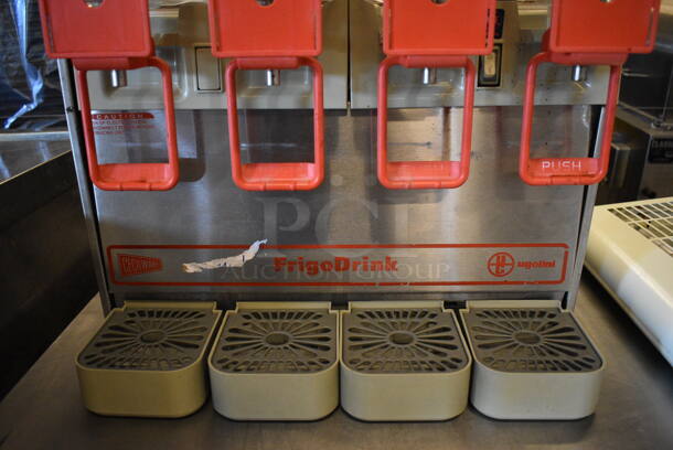 WOW! Ugolini Model Arctic Compact 8/4 UL Stainless Steel Commercial Countertop 4 Hopper Slushie Machine w/ Drip Trays. 115 Volts, 1 Phase. 19.5x16x24. Tested and Working! - Image 4 of 5