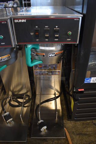 NICE! Bunn Model IC3 Stainless Steel Commercial Countertop Iced Tea Machine w/ Metal Brew Basket. 120/208 Volts, 1 Phase. 12x24x32