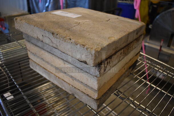 5 Cooking Stones for Pizza Oven. One Stone Is Cracked - See Pictures. 12x12x1.5. 5 Times Your Bid! - Image 2 of 4