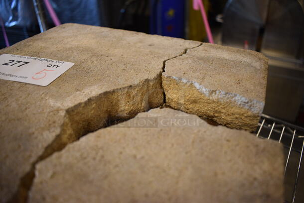 5 Cooking Stones for Pizza Oven. One Stone Is Cracked - See Pictures. 12x12x1.5. 5 Times Your Bid! - Image 4 of 4