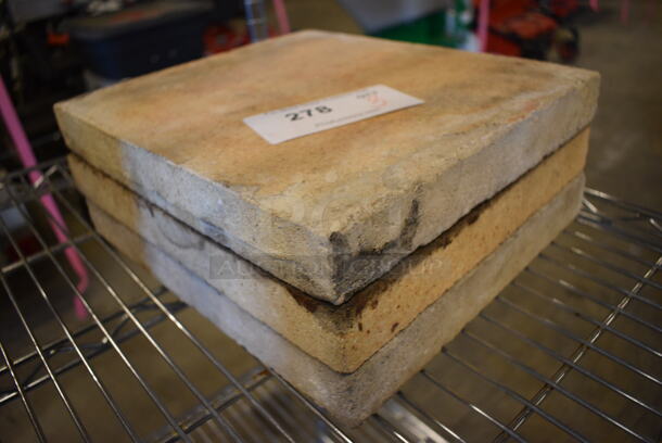 3 Cooking Stones for Pizza Oven. One Stone Is Cracked - See Pictures. 10x12x1.5. 3 Times Your Bid! - Image 2 of 3