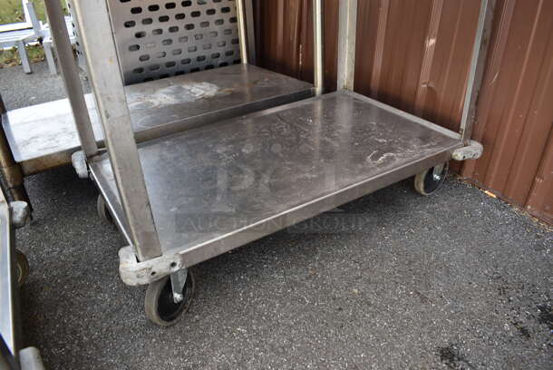 Metal Commercial Cart w/ Undershelf and Push Handle on Commercial Casters. 40x23x36 - Image 3 of 3