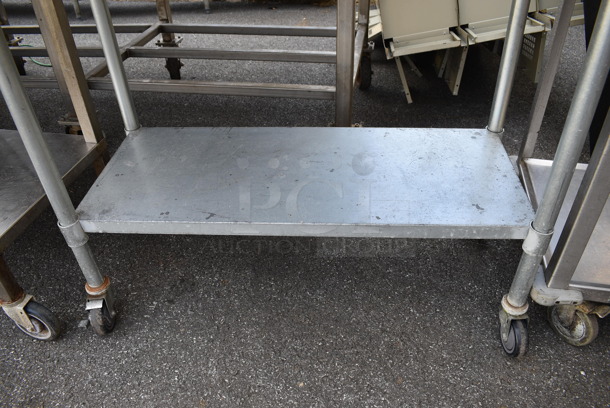 Stainless Steel Commercial Table w/ Metal Undershelf on Commercial Casters. 47.5x24x41 - Image 3 of 3