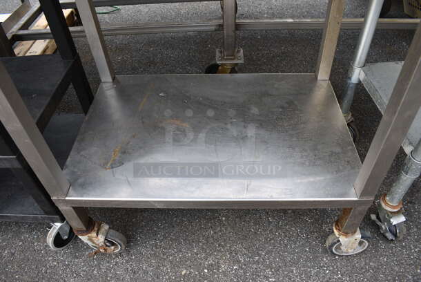 Metal Commercial Cart w/ Undershelf on Commercial Casters. 30x20x44 - Image 3 of 3