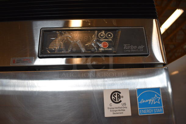 SWEET! Turbo Air Model TSR-49SD ENERGY STAR Stainless Steel Commercial 2 Door Reach In Cooler w/ Metal Racks on Commercial Casters. 115 Volts, 1 Phase. 54x30x83. Tested and Powers On But Does Not Get Cold - Image 4 of 7