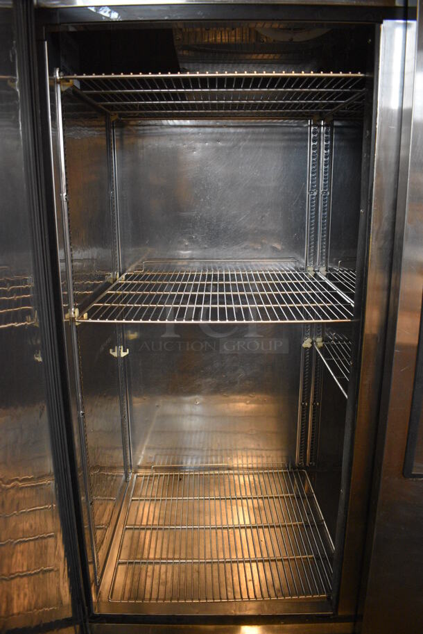 SWEET! Turbo Air Model TSR-49SD ENERGY STAR Stainless Steel Commercial 2 Door Reach In Cooler w/ Metal Racks on Commercial Casters. 115 Volts, 1 Phase. 54x30x83. Tested and Powers On But Does Not Get Cold - Image 6 of 7