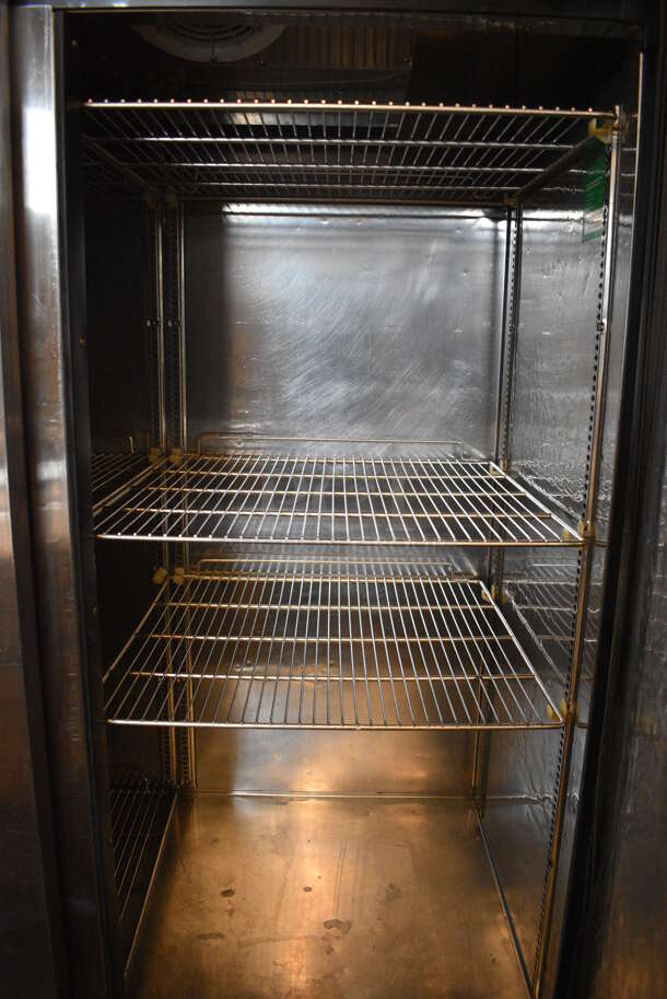 SWEET! Turbo Air Model TSR-49SD ENERGY STAR Stainless Steel Commercial 2 Door Reach In Cooler w/ Metal Racks on Commercial Casters. 115 Volts, 1 Phase. 54x30x83. Tested and Powers On But Does Not Get Cold - Image 7 of 7