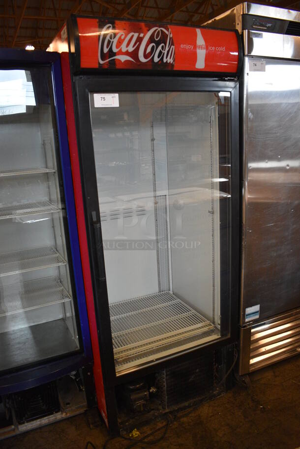 NICE! Habco Model ESM28 Metal Commercial Single Door Reach In Cooler Merchandiser. 115 Volts, 1 Phase. 31x30x72. Tested and Working! - Image 2 of 6