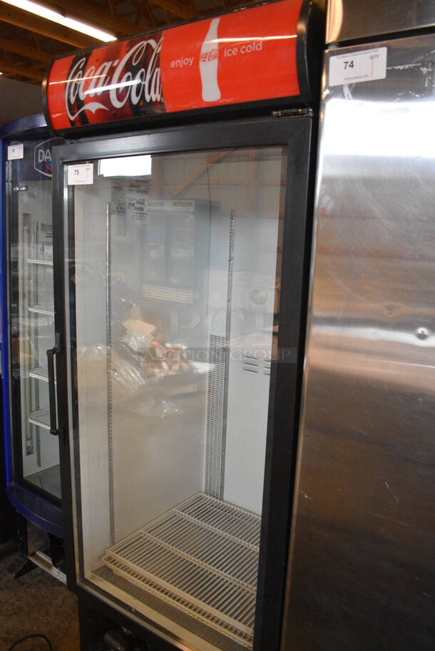 NICE! Habco Model ESM28 Metal Commercial Single Door Reach In Cooler Merchandiser. 115 Volts, 1 Phase. 31x30x72. Tested and Working! - Image 3 of 6