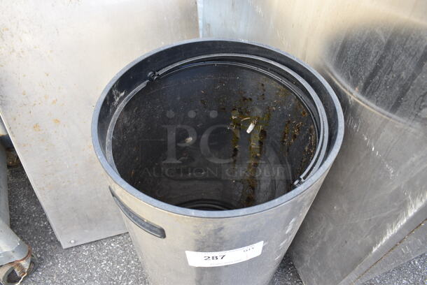 Metal Trash Can. 12x12x24 - Image 2 of 2