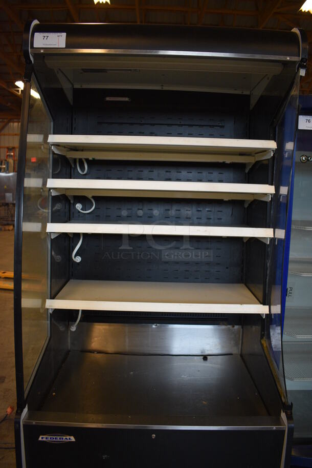 NICE! Federal Industries Model RSSM378SC-3 Metal Commercial Open Grab N Go Merchandiser w/ Metal Shelves on Commercial Casters. 120/208-240 Volts, 1 Phase. 36x36x82 - Image 4 of 7