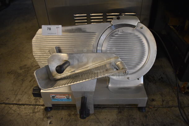 GREAT! Chefmate Stainless Steel Commercial Countertop Meat Slicer w/ Blade Sharpener. 26x22x20. Tested and Working!