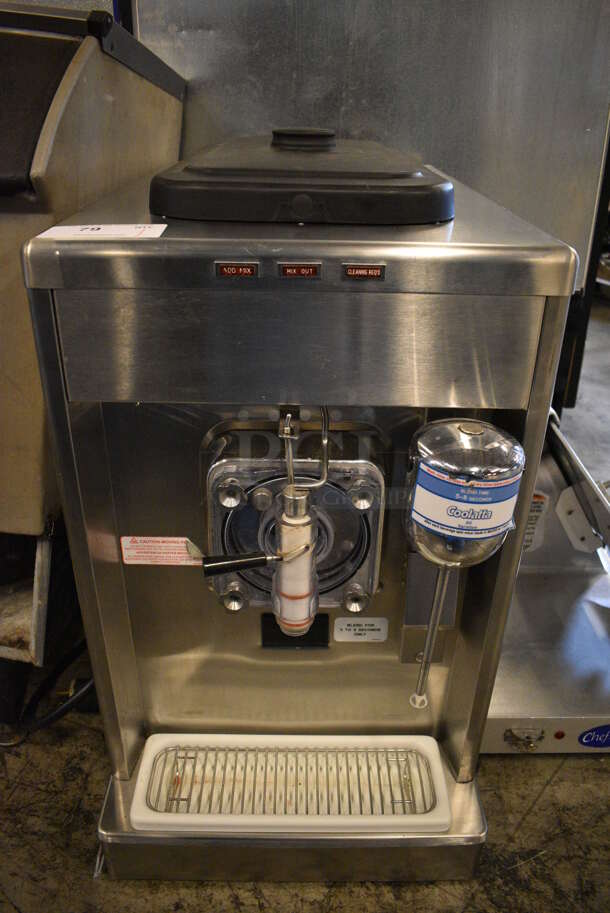 GORGEOUS! Taylor Model 340D-27 Stainless Steel Commercial Countertop Air Cooled Single Flavor Soft Serve Ice Cream Machine w/ Drink Mixing Attachment. 208-230 Volts, 1 Phase. 18x30x32