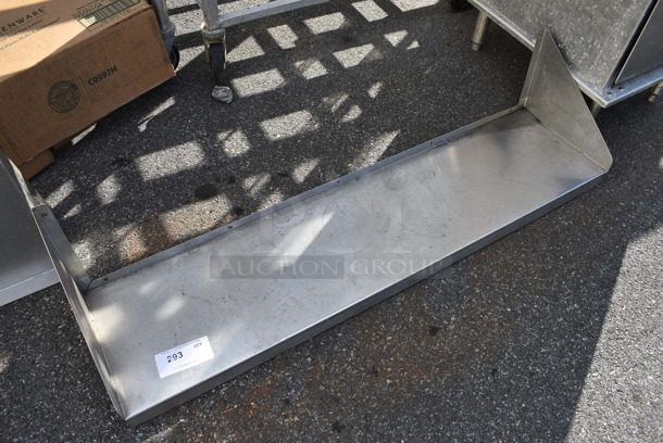 Stainless Steel Shelf w/ Wall Mount Brackets. 48x13x10 - Image 1 of 2