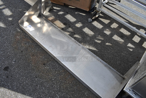 Stainless Steel Shelf w/ Wall Mount Brackets. 48x13x10 - Image 2 of 2
