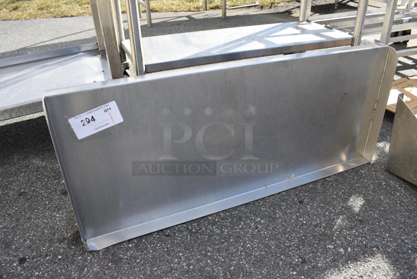 Stainless Steel Shelf w/ Wall Mount Brackets. 36x16x10