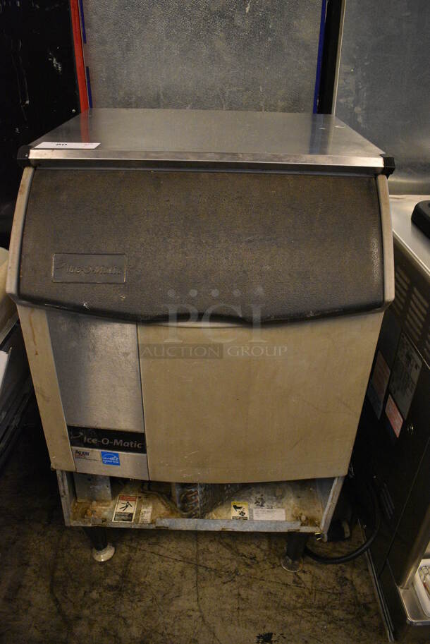 GREAT! Ice-O-Matic Model ICEU150FA4 Metal Commercial Floor Style Self Contained Ice Machine. Missing 1 Leg. 115 Volts, 1 Phase. 24x25x40