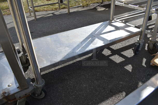 Stainless Steel Commercial Table w/ Undershelf and Backsplash on Commercial Casters. 48x24x41 - Image 4 of 4
