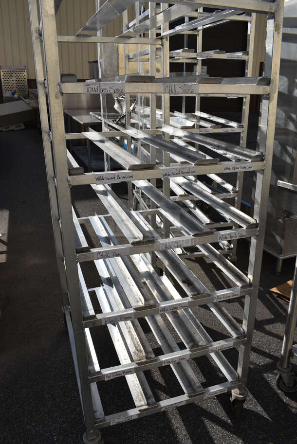 Metal Commercial #10 Can Rack on Commercial Casters. 25.5x35x82 - Image 3 of 3