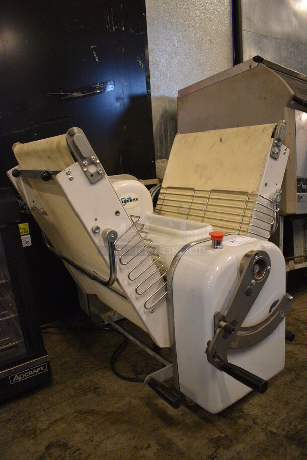 FANTASTIC! 2015 Univex Model SFG500B-02 Metal Commercial Countertop Reversible Dough Sheeter. 220 Volts, 3 Phase. Closed: 30x34x31. Open: 58x34x26 - Image 2 of 9